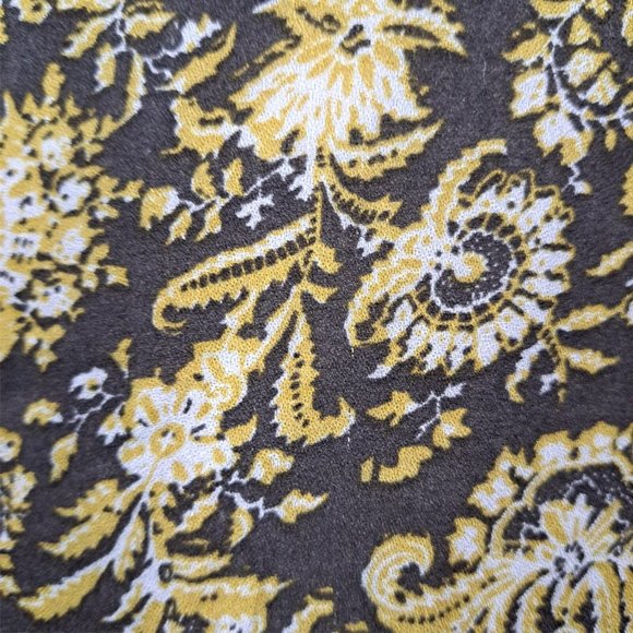 Intimately Free People Babydoll Tiered Top Sleeveless Brown Gold White Print XS - Picture 6 of 7